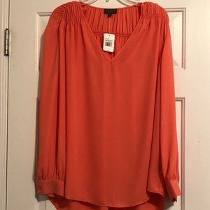 NWT The Limited Women Blouse XL Coral  Top Career